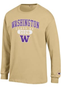 Mens Washington Huskies Gold Champion Class of 2026 Jersey Tee