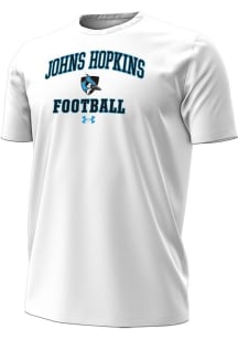 Under Armour Johns Hopkins Blue Jays White Football Performance Short Sleeve T Shirt
