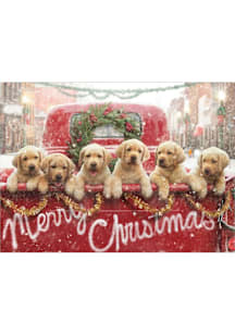 Local Gear LAB PUPPIES IN RED TRUCK Card - Red