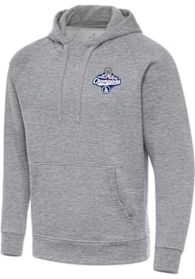 Antigua Los Angeles Dodgers Mens Grey 2025 World Series Champions Victory Long Sleeve Hoodie