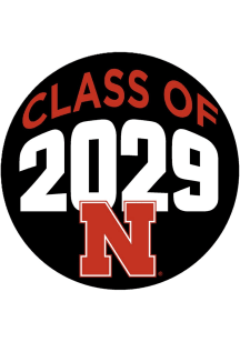 Red Nebraska Cornhuskers 3&quot; Class of 2029 Button