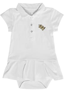 UCF Knights Baby Girls White Caroline Short Sleeve Dress