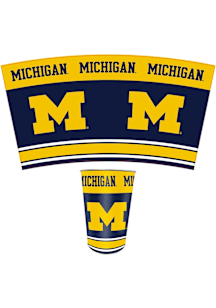 Michigan Wolverines Logo Stripe Waste Basket