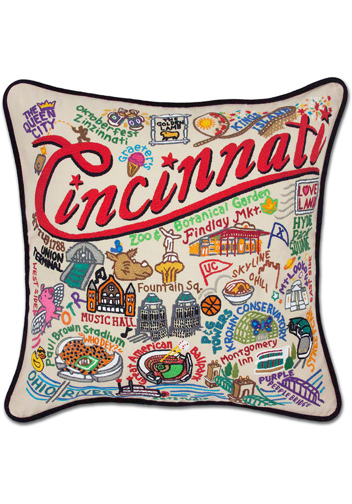 Cincinnati 20x20 Embroidered Pillow