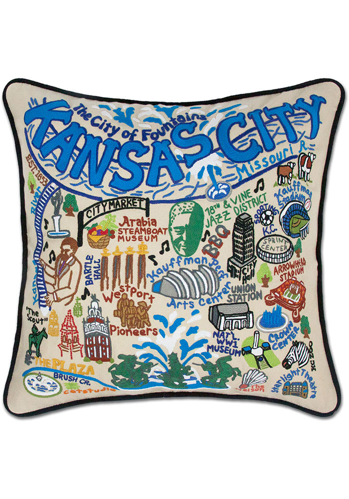 Kansas City 20x20 Embroidered Pillow