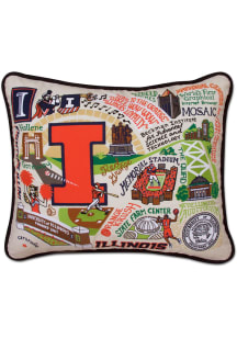Illinois Fighting Illini 16x20 Embroidered Pillow