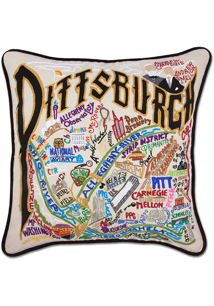 Pittsburgh 20x20 Embroidered Pillow