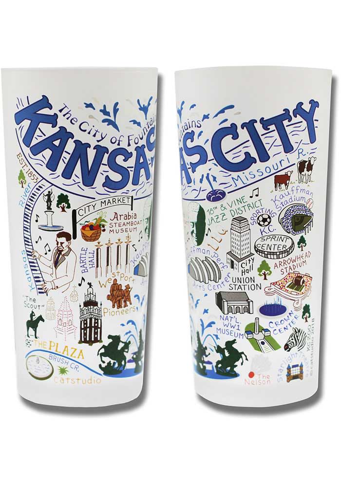 Kansas City Illustrated Frosted Pint Glass