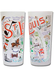 St Louis Illustrated Frosted Pint Glass