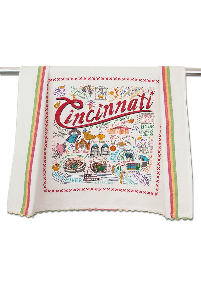 Cincinnati Printed and Embroidered Towel