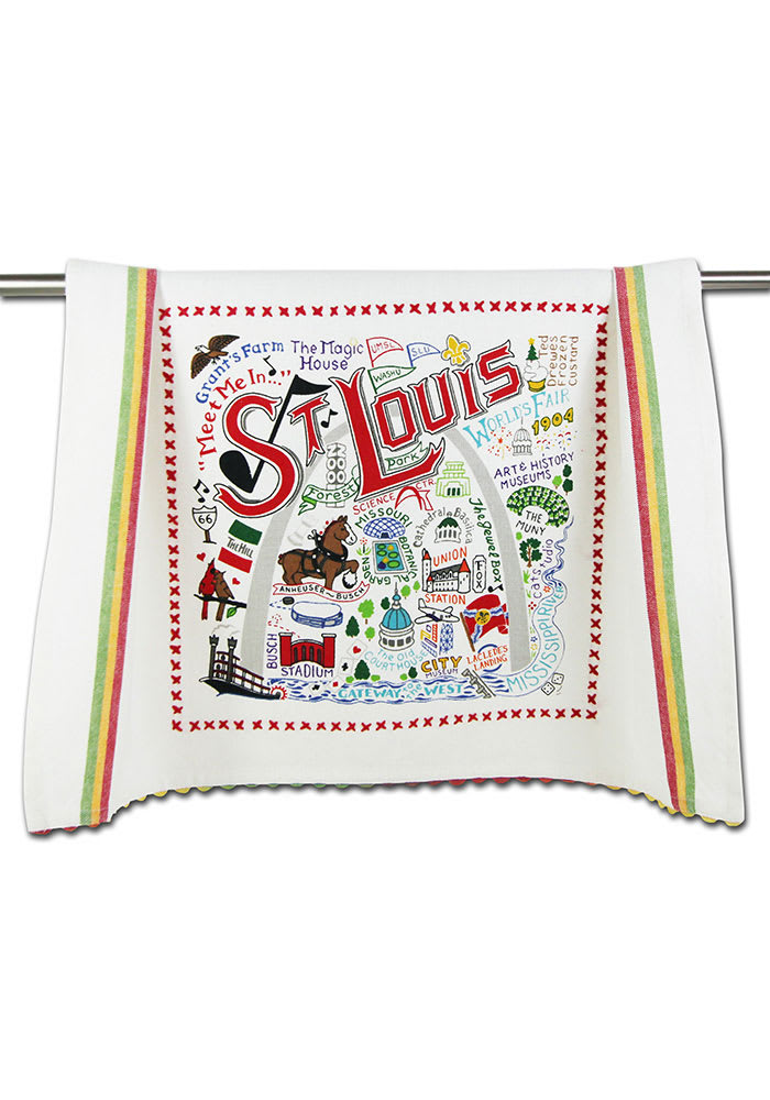 St Louis Printed and Embroidered Towel