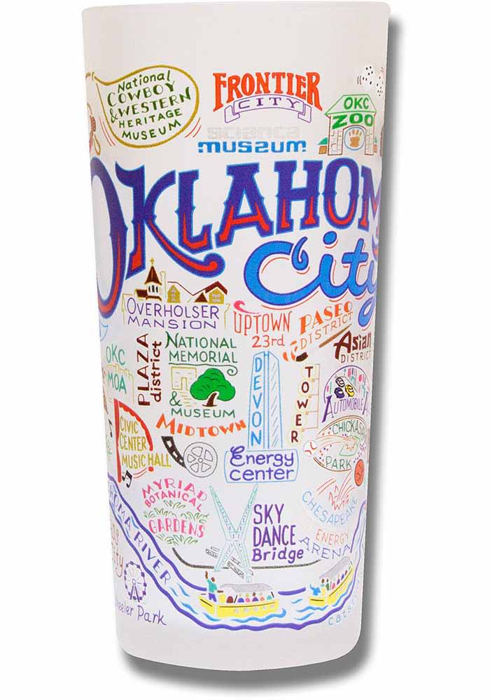 Oklahoma City 15 oz Frosted Pint Glass