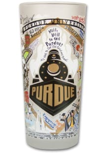 Gold Purdue Boilermakers 15 oz Frosted Pint Glass