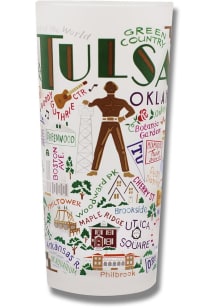 Tulsa Frosted Pint Glass