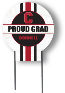 Cornell Big Red KH Sports Fan 20x20 Circle Yard Sign with Stakes Proud Grad Yard Sign - White