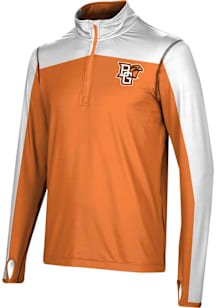 ProSphere Bowling Green Falcons Mens Orange Sharp Long Sleeve Qtr Zip Pullover