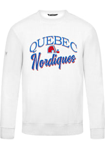 Levelwear Quebec Nordiques Mens White Zane Origins Long Sleeve Crew Sweatshirt