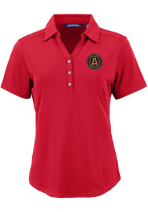 Cutter and Buck Atlanta United FC Womens Red Forge Eco Polo Short Sleeve Polo Shirt