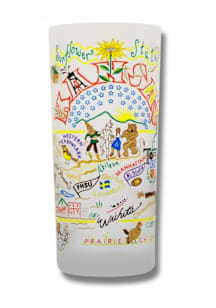 Kansas Frosted Pint Glass - White