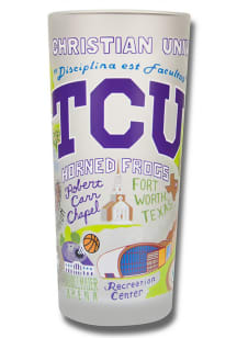 TCU Horned Frogs 15oz Illustrated Frosted Pint Glass