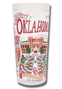 Oklahoma Sooners 15oz Illustrated Frosted Pint Glass