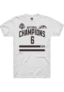 Jack Mesic Rally Mens White Western Michigan Broncos NIL 2025 National Champions Shirzee Player T..