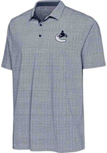 Antigua Vancouver Canucks Mens White Intersect Short Sleeve Polo