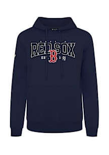 Levelwear Boston Red Sox Mens Navy Blue Podium Textbook Long Sleeve Hoodie