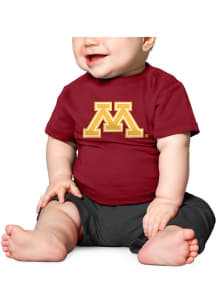 Infant Maroon Minnesota Golden Gophers Primary Logo Short Sleeve T-Shirt