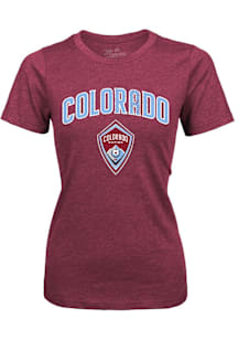Colorado Rapids Womens Burgundy Triblend Short Sleeve T-Shirt