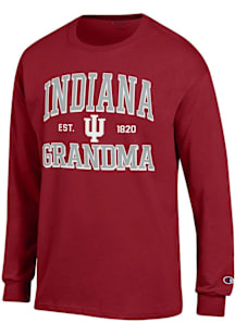 Champion Indiana Hoosiers Crimson Est. Date Grandma Jersey Long Sleeve T Shirt