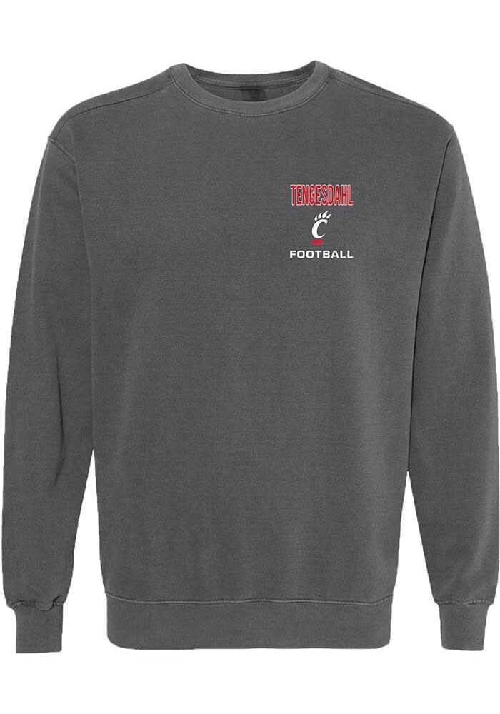 Evan Tengesdahl Rally Cincinnati Bearcats Mens NIL Embroidered Long Sleeve Crew Sweatshirt