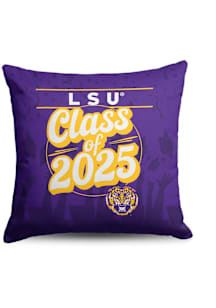 LSU Tigers Class of 2025 18x18 Throw Pillow - Purple