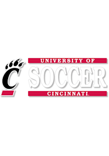 Cincinnati Bearcats 6x2 Soccer Auto Decal - Red