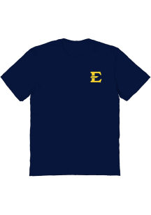 Vive La Fete East Tennesse State Buccaneers Womens Navy Blue Impressions Short Sleeve T-Shirt