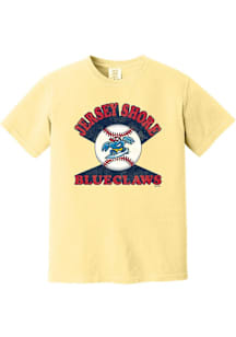 Summit Sportswear Jersey Shore BlueClaws Womens Yellow Soft Arch Short Sleeve T-Shirt