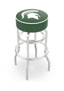Black Michigan State Spartans Double-Ring Swivel Pub Stool