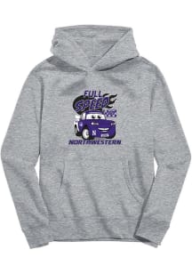 Toddler Northwestern Wildcats Grey Vive La Fete Full Speed Long Sleeve Hooded Sweatshirt