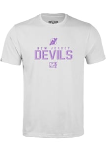 Levelwear New Jersey Devils Youth White Richmond Jr Carve Short Sleeve T-Shirt