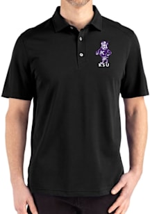K-State Wildcats Black Cutter and Buck Advantage Refresh Pique Big and Tall Polo