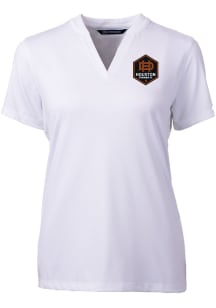 Cutter and Buck Houston Dynamo Womens White Forge Short Sleeve T-Shirt