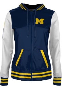 ProSphere Michigan Wolverines Womens Navy Blue Letterman Light Weight Jacket