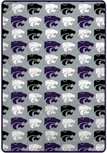 K-State Wildcats Twin XL Plush 65 x 90 Fleece Blanket - Purple
