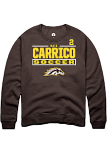 Kate Carrico Western Michigan Broncos Mens Brown NIL Stacked Box Player Crew