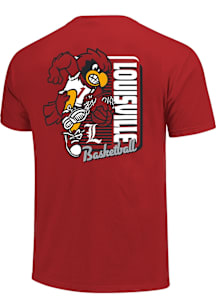 Louisville Cardinals Red Modern Mascot Basketball Short Sleeve T Shirt