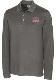 Mens Ohio State Buckeyes Dark Grey Cutter and Buck 2024 Football National Champion Advantage Lon..