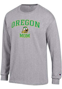 Champion Oregon Ducks Grey Mom Jersey Long Sleeve T Shirt