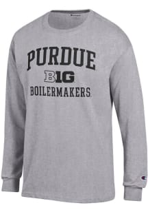 Mens Purdue Boilermakers Grey Champion Big Ten Jersey Tee