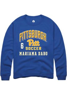 Mariama Dabo Rally Mens Blue Pitt Panthers NIL Arch Logo Player Crew
