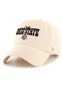 47 Ohio State Buckeyes Natural Bow Stack Clean Up Womens Adjustable Hat